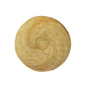 Tapis rond 100% jute - Tressage spirale - D. 150 cm - Naturel - KESIA