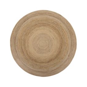 Tapis rond 140 cm beige AKBELEN