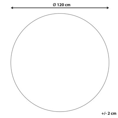 Tapis rond au motif mandala blanc crème et noir HIZAN