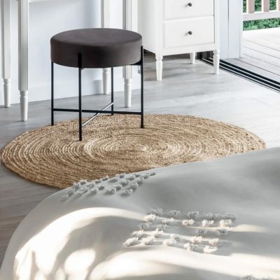 Tapis rond  décoratif en Jute D 120 cm