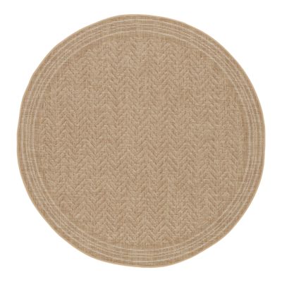 Tapis rond effet tissé Boyoz GoodHome tissage à plat L.80 x L.80cm naturel