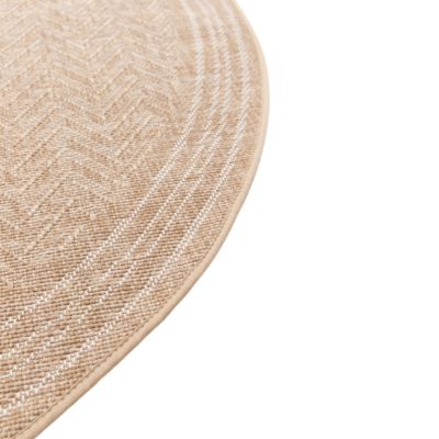 Tapis rond effet tissé Boyoz GoodHome tissage à plat L.80 x L.80cm naturel