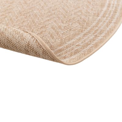 Tapis rond effet tissé Boyoz GoodHome tissage à plat L.80 x L.80cm naturel