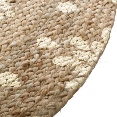 Tapis rond en jute Gold Shine (Diam.115 cm - Jaune soleil)