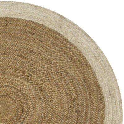 Tapis rond en jute naturel et écru Deco&Co ⌀120cm