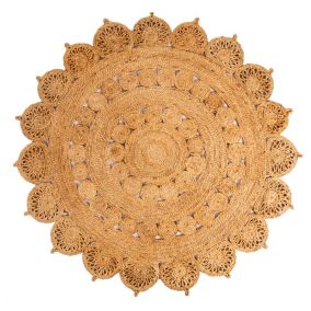 Tapis rond en jute naturel Kolkata Deco&Co ⌀120cm