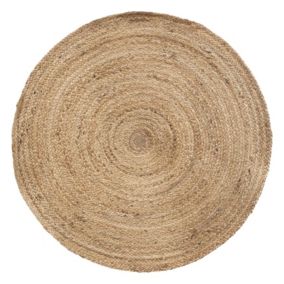 Tapis rond en jute tressé (Naturel)