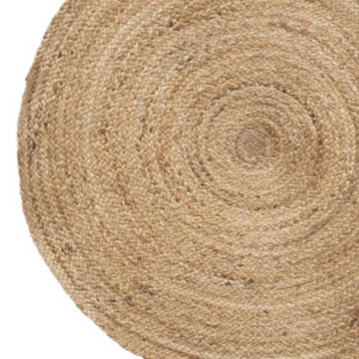 Tapis rond en jute tressé (Naturel)