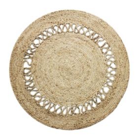 Tapis rond en jute vague naturel diam.120