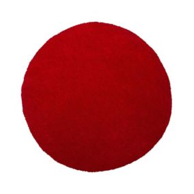 Tapis rond en tissu rouge DEMRE