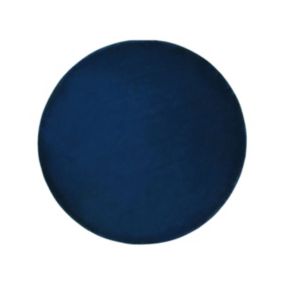 Tapis rond en viscose bleu marine 140 cm GESI II