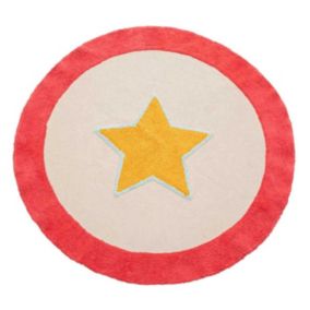 Tapis Rond Enfant "Circus" 120cm Beige