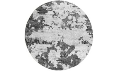 Tapis Rond Gris, Dimension: 120x120