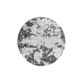 Tapis Rond Gris, Dimension: 120x120