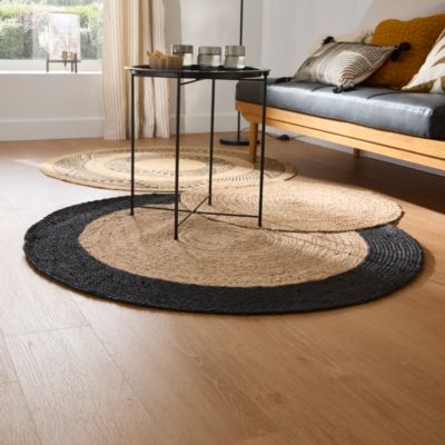 Tapis rond Melua en jute tissé Ø80cm GoodHome
