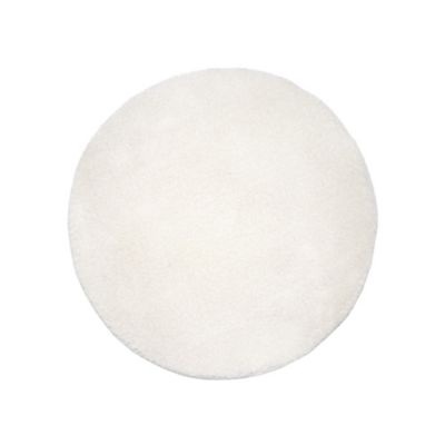 Tapis rond microfibre Markky ⌀70 cm blanc