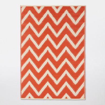 Tapis rural Blooma blanc et mango 120 x 170 cm