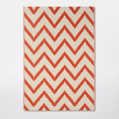Tapis rural Blooma blanc et mango 160 x 230 cm