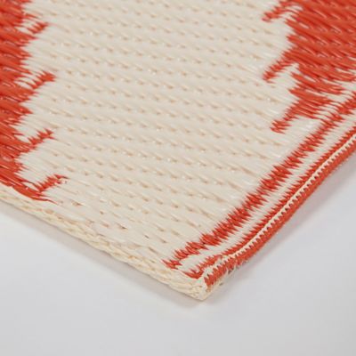Tapis rural Blooma blanc et mango 160 x 230 cm