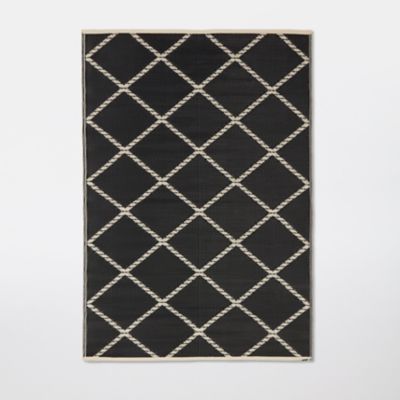 Tapis rural Blooma RUR 2-33-6 bleu nuit et bouleau 120 x 170 cm
