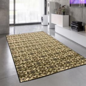 tapis salon 160x225 tissé ivoire rectangle AF1 CARODE