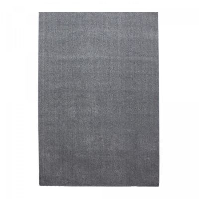 tapis salon 160x230 tissé gris clair rectangle motif uni SOULA