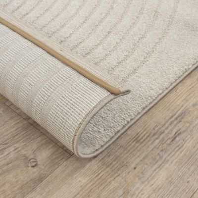 Tapis salon DEMILU 120x160 cm Beige - Tapis Chambre doux et soyeux