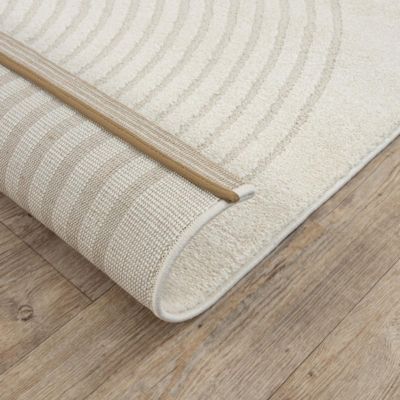 Tapis salon DEMILU 140x200 cm Crème - Tapis Cuisine doux et soyeux