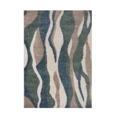 Tapis salon et chambre moderne poils épais STREAMY 160x230 cm