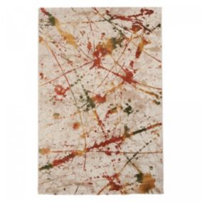 Tapis salon et chambre tissé motif ethnique ABTRACT, multicolore