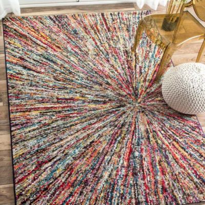 Tapis salon et chambre tissé motif ethnique IMPACT, multicolore