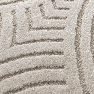 Tapis salon et chambre tissé motif simple RIVIERA 1, beige