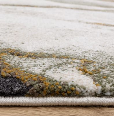 Tapis environ 8x6ft 180x240CM sculpté top qualité gris-jaune nouveaux