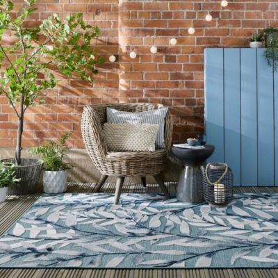 Tapis salon et chambre tissé plat intérieur extérieur MILOW 160x230 cm