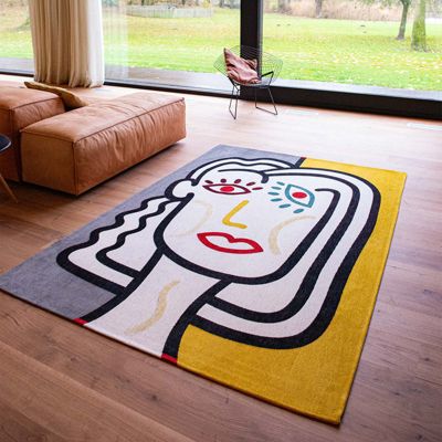 Tapis salon et chambre tissé plat PENNY 100x140 cm