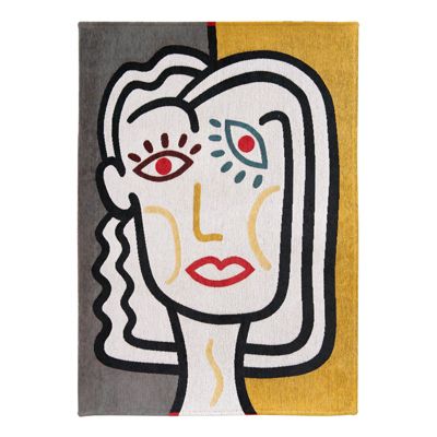 Tapis salon et chambre tissé plat PENNY 100x140 cm
