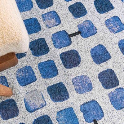 Tapis salon et chambre tissé plat SHADY STONES 140x200 cm