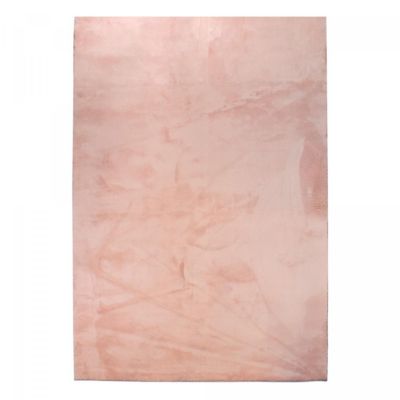 Tapis salon LYN10 LAVABLE, soft et soyeux, tapis uni à l'aspect Shaggy, rose