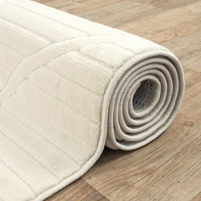 Tapis salon TENDIA 120x160 cm Crème - Tapis Chambre doux et soyeux