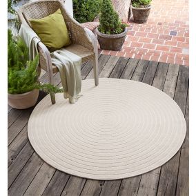 Tapis Santo Plus boho, Crème, 120 x 120 cm Ronde
