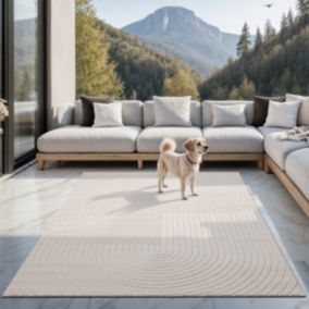 Tapis Santo Plus boho, Crème, 240 x 340 cm