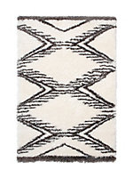 Tapis Scandi Tribal 100x150 cm blanc