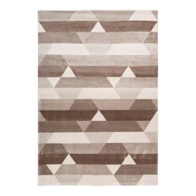 Tapis scandinave polypropylène rectangle graphique Modesto 230x160 CM - Beige