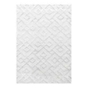 Tapis scandinave rectangulaire Saloda 150x80 CM - Crème