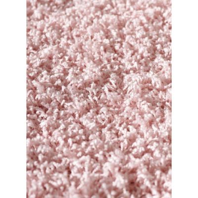 Tapis shaggy 120x170 rectangle tissé rose clair motif uni SG LOCA