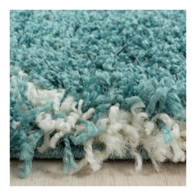 Tapis shaggy baroque rectangulaire Lokalt 110x60 CM - Bleu