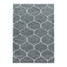 Tapis shaggy baroque rectangulaire Lokalt 110x60 CM - Gris