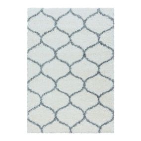 Tapis shaggy baroque rectangulaire Lokalt 230x160 CM - Crème