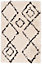 Tapis Shaggy Coltrane motif Berbère L. 60 x l. 90 x ep. 3 cm beige GoodHome