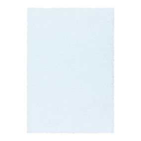 Tapis shaggy design uni rectangulaire Gadol 110x60 CM - Blanc